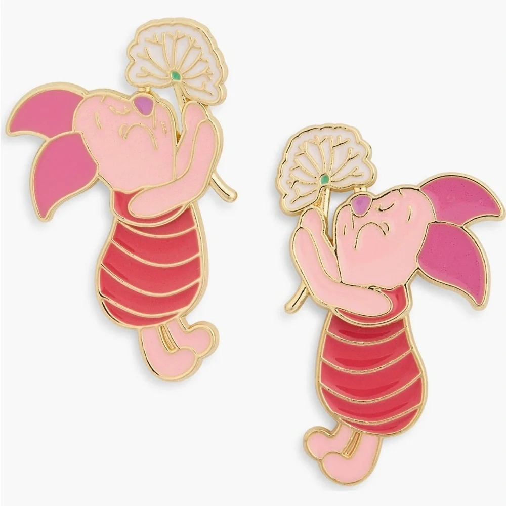 BaubleBar Disney Piglet Enamel Earrings NWT - Picture 1 of 2